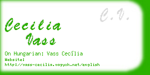 cecilia vass business card